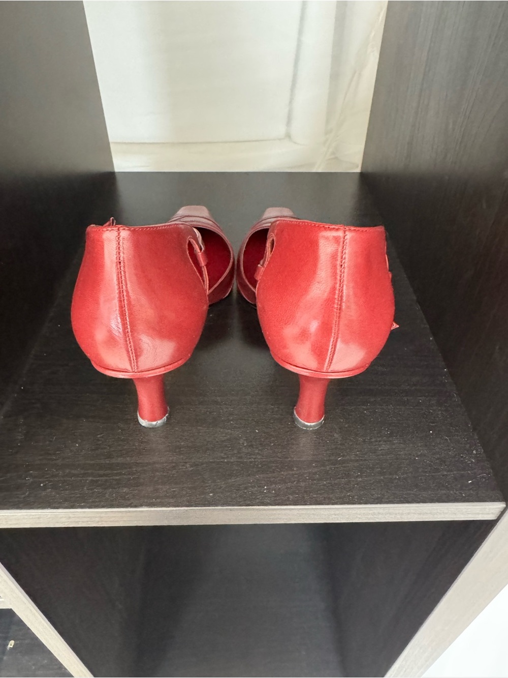 ANTONIO MELANI Red Pointed-Toe Ankle-Strap Pumps - Picture 4 of 4